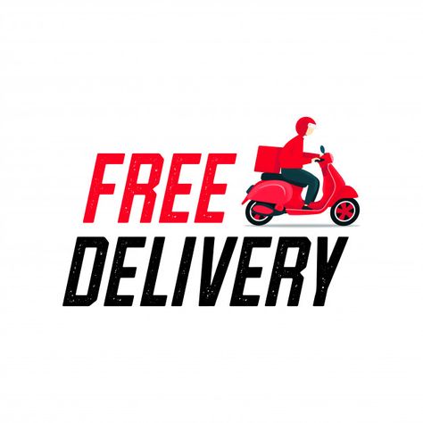 Free delivery man riding a scooter. Prem... | Premium Vector #Freepik #vector Free Delivery Poster Design, Grocery Logo Design Ideas, Free Ongkir Design, Free Delivery Poster, Free Delivery Logo, Free Delivery Design, Garden Planing, Shoe Laundry, Delivery Logo