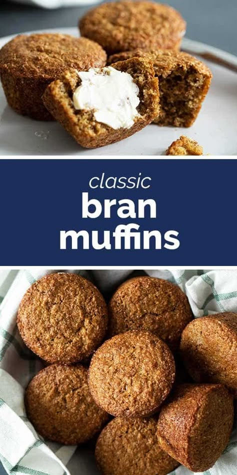 A healthy breakfast or snack to keep on hand, these Classic Bran Muffins are easy to make and filled with fiber. They make the perfect grab and go breakfast! #recipe #breakfast #healthy #muffins Muffins With Applesauce, Wheat Bran Muffins, All Bran Muffins, Bran Muffins Healthy, Bran Muffin, Taste And Tell, Bran Muffin Recipes, Applesauce Recipe, Bran Muffins