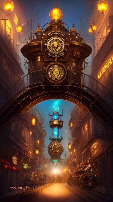 Aetherpunk City, Ghost Ship Art, Story Settings, Steampunk Illustration, Setting Inspiration, Animal Images, Ghost Ship, Story Setting, Neon Lights