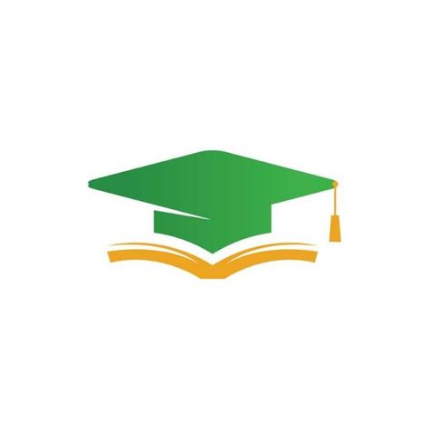 Green Graduation Hat And Symbol Logo Teacher Symbol, Medical Organization, Academic Library, Logo Education, Healthy Logo, Green Logo Design, Hat Clipart, Association Logo, Education Logo Design