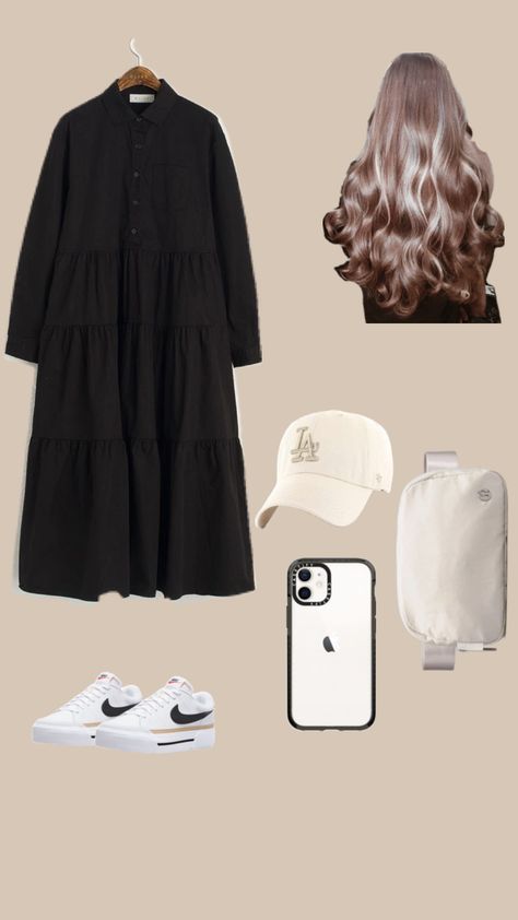 #apostolicpentecostal#outfit#outfitideas Outfits With Nikes, Pentecostal Fashion, Modest Casual Outfits, Modest Outfit Ideas, Modesty Outfits, Cute Modest Outfits, Modesty Fashion, Black Dress Outfits, Casual Day Outfits