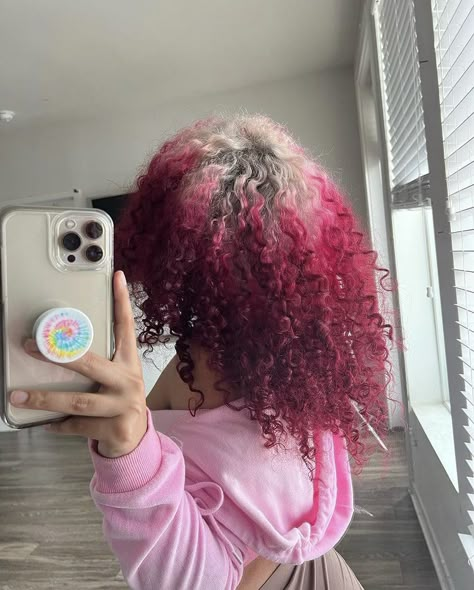 Short Haircut Curly Hair, Natural Dyed Hair, How To Dye Hair At Home, Dyed Curly Hair, Color For Black Hair, Y2k Hairstyles, Cute Hair Colors, Haircut Curly Hair, Style Wig