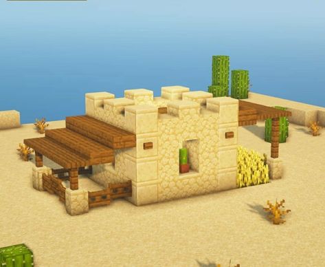 Dessert Minecraft House, Minecraft Sand Builds, Minecraft Camel Stable, Minecraft Desert Village Remodel, Minecraft Dessert House, Desert Village Minecraft, Minecraft Badlands, Minecraft Desert Builds, Minecraft Desert House