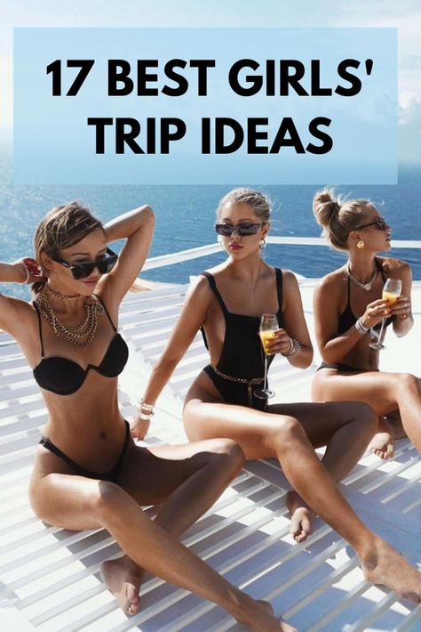 Don’t know how to plan a great girlfriends' trip on a budget? Here are 18 fun girls’ weekend getaway ideas. Cross a new, adventurous, awesome city off of your bucket list. Whether you want to travel to a beach or city destination, these are the best, most beautiful places to travel to, including California, Las Vegas and other cities in Europe. When it comes to bachelorette party tips, outfits, where to take pictures and things to do, I got you covered. #GirlsTrip #USA #WeekendGetaway #Summer Weekend Getaway Ideas, Girls Trip Destinations, Girlfriend Trips, Girls Weekend Getaway, Girls Getaway, Bachelorette Trip, Cities In Europe, Best Resorts, Girls Weekend