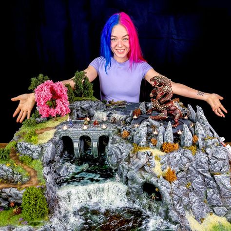 Fantasy Miniatures Dioramas, Dungeon Diorama, Fantasy Bookstore, 40k Diorama, Fantasy Diorama, Dungeon Terrain, Dnd Mini, Warhammer Terrain, Diorama Ideas