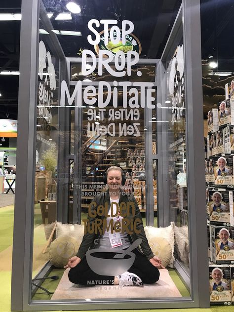 Best Trade Show Booths at Expo West 2018 - General Mills, Nature's Path Trade Show Activation, Wellness Expo Booth Ideas, Creative Trade Show Booth, Spa Event, Trade Show Booth Ideas, Wellness Festival, Merch Booth, Curated Spaces, Convention Booth