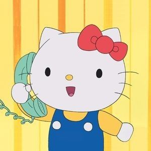 Profile Picture Hello Kitty, Jisoupy Art, Hello Kitty Telephone, Mimmy White, 1990s Anime, Cartoons 1990s, Icon Profile Picture, Kitty Icon, Kitty Anime