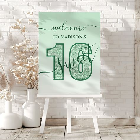 🎉✨ Celebrate in style with this personalized Sweet 16 Glitter Welcome Sign! Perfect for any Sweet 16 birthday celebration, this foam board adds a touch of glam to the party entrance! Available in several colors! Customize it with your own text and make it uniquely yours! 🎀🎂 Get yours now on Zazzle! 💖 Link in bio! . . . . #zazzlemade, #sweet16, #sweet16party, #sweet16decor, #custombirthdaydecor, #birthdaywelcome, #partywelcome, #redglitter, #sweetsixteen, #birthdaybash, #partydecor, #birthday... Birthday Party Essentials, Party Entrance, Stylish Photo, Sweet 16 Birthday Party, 16 Birthday, Party Essentials, Sweet 16 Parties, 16th Birthday Party, Sweet 16 Birthday