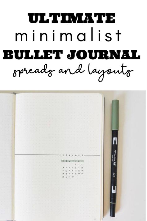 Bujo Page Ideas Minimalist, Bujo Book Tracker Minimalist, Useful Bujo Spreads, Minimalist Bujo Theme, Simple Weekly Bullet Journal Layout, Bujo Minimalist Weekly, Bullet Journal To Do List Layout, Simple Reading Journal Spreads, Minimalist Planner Ideas