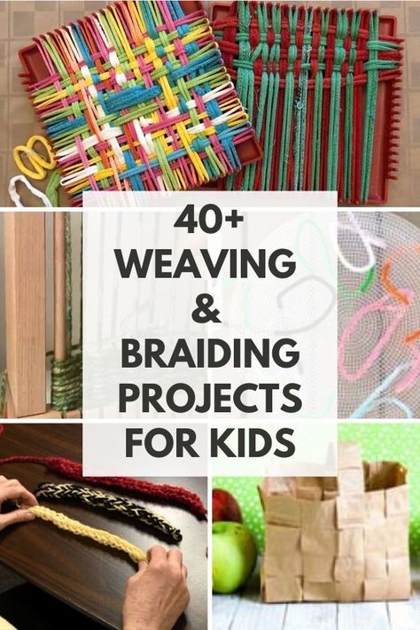 Finger Weaving For Kids, Finger Weaving Projects, Ahg Woven Theme, Ahg Woven, Weaving Projects For Kids, Macrame For Kids, Diy Halloween Spider Web, Kids Weaving Projects, Art Crafts For Kids