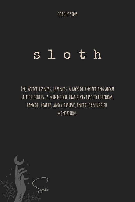 Sloth Quotes Sin, Sloth Deadly Sin Art, Pride Sin Character Design, Sin Of Sloth Aesthetic, Sloth Sin Aesthetic, Sloth Aesthetic Sin, Pride Sin Aesthetic, Sloth 7 Deadly Sins, 7 Deadly Sins Aesthetic