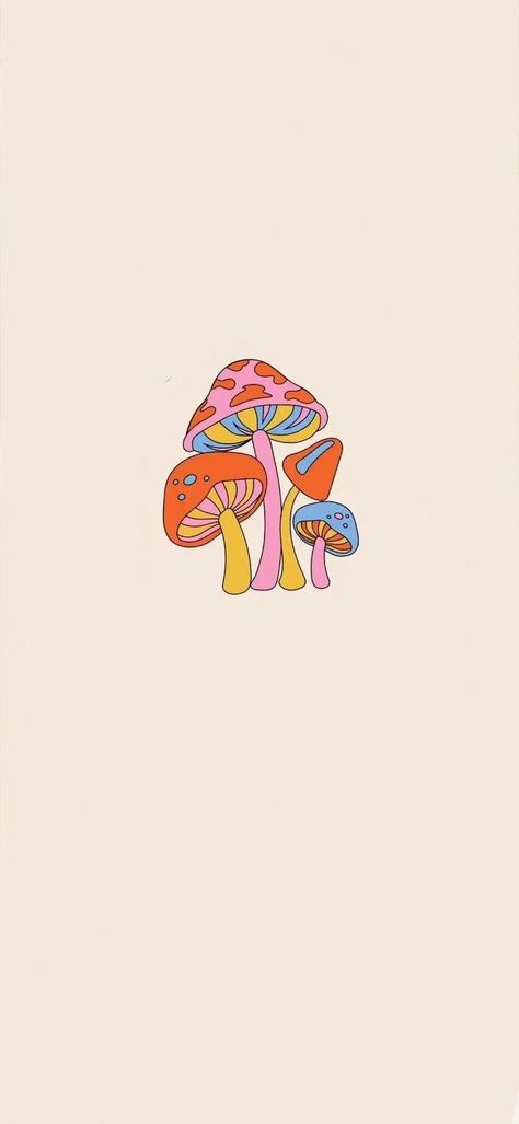 Apple Watch Wallpaper Mushroom, Boho Mushroom Wallpaper, Mushroom Lockscreen Aesthetic, Cute Mushroom Iphone Wallpaper, Mushroom Cartoon Aesthetic, Mushroom Asthetic Picture, Mushroom Phone Background, Phone Backgrounds Mushroom, Simple Mushroom Wallpaper