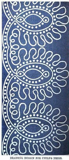 soutache embroidery patterns - Recherche Google Motif Soutache, Soutache Pattern, Tambour Beading, Tambour Embroidery, Border Embroidery Designs, Point Lace, Embroidery Inspiration, Ribbon Embroidery, Embroidery Techniques