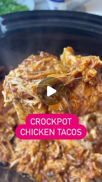 Tara the Foodie on Instagram: "Crockpot Chicken Tacos 🌮" Chicken Taco Meat Recipe, Barrio Tacos, Crockpot Shredded Chicken Tacos, Crock Pot Chicken Tacos, Tacos Crockpot, Chicken Breast Tacos, Crockpot Chicken Tacos, Food Crockpot, Shredded Chicken Crockpot