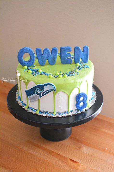 Seahawks Birthday Party, Seattle Seahawks Cake, Seahawks Cake, Seahawks Party, Boy Cakes, Cake Inspo, Boy Birthday Cake, Cakes For Boys