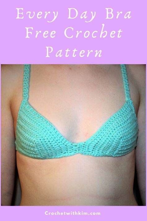 Free crochet pattern for a beginner friendly and quick to make crochet bra that can be worn for any occasion. This crochet bra works up in an afternoon and can be made in several different sizes. A tight row of slip stitches under the cups at the end acts as an underwrite that you never have to worry about poking you. This crochet bra can be made in different colors and you can make about 5 of them with a single ball of yarn making these the cheapest bras most people will ever own! Crochet Bra With Underwire, Crochet Push Up Bra Pattern, Bra Crochet Pattern Free, Crochet Brallete Pattern Free, Crochet Bra Free, Crochet Bra Pattern Free, Crochet Bralette Pattern Free, Crochet Bras, One Skein Crochet Patterns