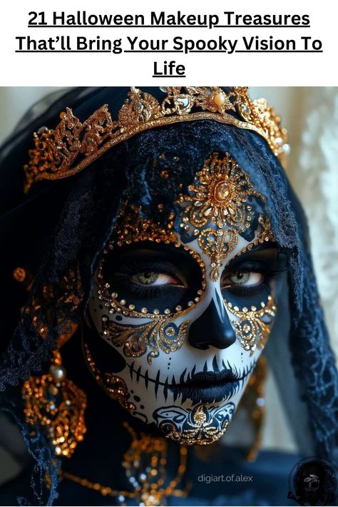 Day Of The Dead Aesthetic, Day Of Dead Costume, Catrina Costume, Disfraces Ideas, Dead Makeup, Day Of The Dead Art, Mask Painting, Halloween Photography, Cross Bones