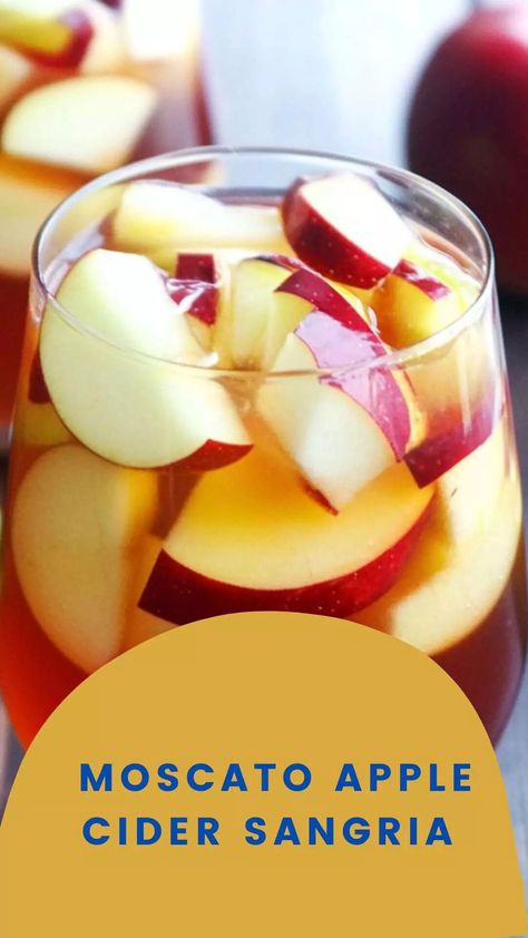 Moscato Apple Cider Sangria – Nosh Table Apple Cider Sangria Recipe With Moscato, Apple Cider Sangria Recipe, Moscato Sangria, Easy Sangria Recipes, Apple Sangria, Easy To Make Cocktails, Cider Sangria, Apple Cider Sangria, Sangria Wine