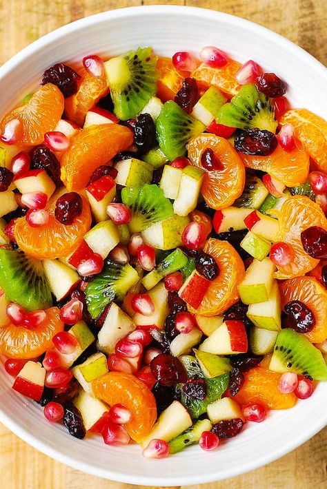 Winter Fruit Salad with Maple-Lime Dressing Fresh Fruit Salad Recipe, Winter Fruit Salad, Fruit Salad Recipe, Fresh Fruit Salad, Winter Fruit, Healthy Thanksgiving, Lime Dressing, Fruit Dishes, Fruit Salad Recipes