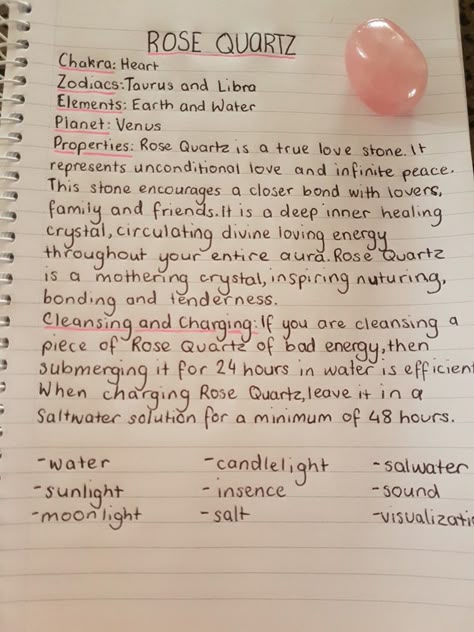 Crystals Meanings Journal, All Crystals Meanings, Crystals Meanings Spirituality, Rose Quartz Information, Cleansing Rose Quartz Crystals, Charging Rose Quartz, Rose Quartz Meditation, Crystals Uses Witchcraft, Witchcraft Crystals Meaning