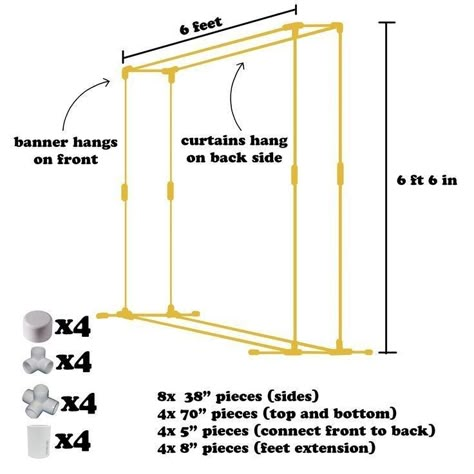 Diy Pvc Pipe Backdrop, Diy Backdrop Stand, Pvc Backdrop, Diy Wedding Backdrop, Backdrop Frame, Dekor Diy, Diy Photo Booth, Diy Backdrop, Backdrop Design