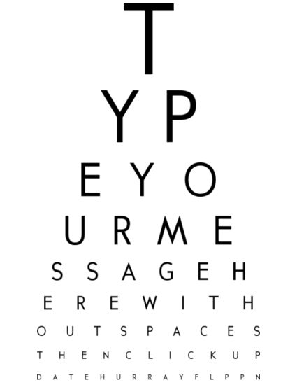 Free Eye Chart Maker - Create Custom EyeCharts Online Eye Chart Printable, Eye Chart Art, Eye Exam Chart, Quirky Posters, Illusion Test, Party Prank, Doctor Party, Nurse Party, Adobe Illustration