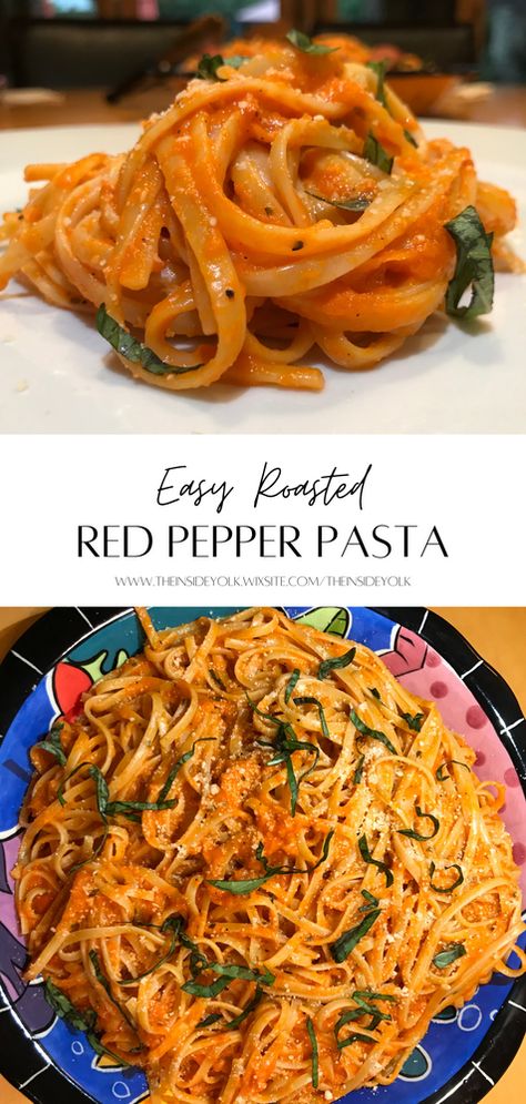 Roasted Red Pepper Chicken Soup, Jarred Red Pepper Recipes, Recipes With Fire Roasted Red Peppers, Jar Roasted Red Peppers Recipes, Roasted Bell Pepper Pasta Sauce, Recipes Using Jarred Roasted Red Peppers, Pasta Primavera Recipes Red Sauce, Fire Roasted Red Peppers Recipes, Roasted Red Bell Pepper Sauce