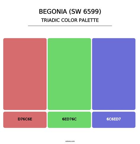 Begonia (SW 6599) - Triadic Color Palette Triadic Color Palette, Grand Isle, Reno, Color Palette, Color