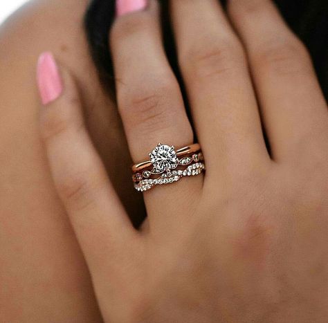 Extra Wedding, Mixed Metal Ring, Big Wedding Rings, Gold Diamond Wedding Rings, Pink Morganite Engagement Ring, Rings Ideas, Wedding Ring Styles, Cool Wedding Rings, Simple Engagement Rings