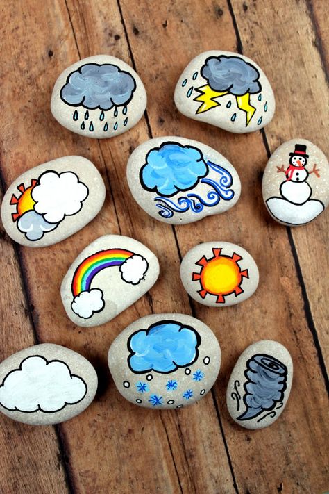 Diy Gifts For Christmas, Play Story, Kids New Years Eve, Weather Stones, Stones Aesthetic, Story Stone, Stones Garden, Story Stones, Frugal Mom