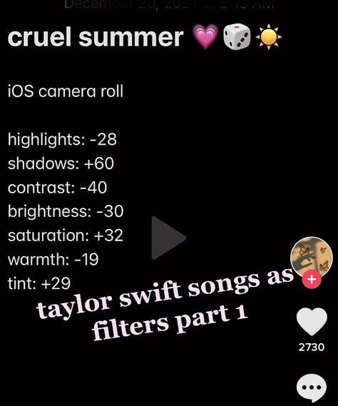 Taylor Swift Filter Photos, Taylor Swift Filter, Vintage Photo Editing, Filters For Pictures, Photo Editing Vsco, Phone Photo Editing, Learn Photo Editing, Photo Techniques, Photo Editing Lightroom