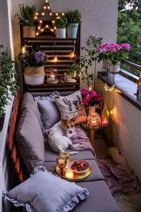 20+ Cozy Balcony Ideas You Should Consider While Decorating Balcony Veranda Interiors, Balcon Mic, Veranda Magazine, Balkon Decor, Tiny Balcony, Small Balcony Garden, Small Balcony Design, Apartment Diy, Apartment Patio