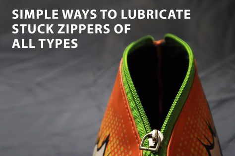 Getting the jacket zipper stuck when you need it the most, or wondering why you didn’t notice the rusty zip on your backpack before putting everything in – we’ve all been there. We know the frustration. Wd 40 Uses, Zipper Stuck, Solve The Problem, What To Use, Jacket Zipper, Zipper Bags, Simple Way, Leather Bag, Pouch