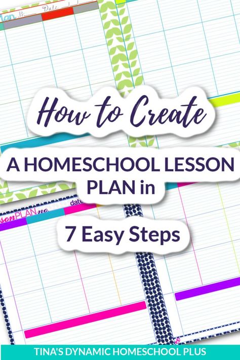 How to Create A Homeschool Lesson Plan in 7 Easy Steps. Learning how to create a homeschool lesson plan goes hand in hand with choosing a homeschool planner.Besides, how to plan homeschool lessons gives you a strong edge over other homeschoolers who may not take time to learn. Too, homeschooling means customizing the learning experience. Learning how to create lesson plan can mean the difference between whining or winning for your kids. Whether you make just one or multiple plans, use these step How To Lesson Plan For Homeschool, How To Create A Lesson Plan, Homeschool Preschool Schedule Lesson Plans, How To Make A Lesson Plan, Home Education Uk Lesson Plans, First Grade Homeschool Lesson Plans, Homeschool Lesson Planning, Kindergarten Lesson Plans Homeschool, Homeschool Lesson Plan Template Free