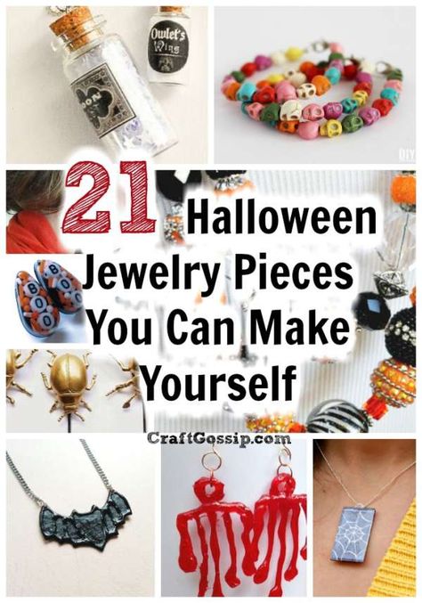 These Halloween tutorials are the perfect addition to your October fashion styling. Each tutorial is linked to below. I have tried to show different designs, styles, mediums and techniques. I hope you enjoy this Halloween Roundup. All of the tutorials … Read More... Diy Halloween Blood, Halloween Accessories Diy, Halloween Jewelry Diy, Halloween Beaded Jewelry, Resin Jewelry Tutorial, Halloween Tutorial, Diy Jewelry Tutorials, Halloween Bracelet, Wire Jewelry Making