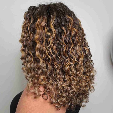 Balayage for Curly Hair: 26 Stunning Ideas Curly Balayage Hair, Highlights Curly Hair, Black Hair Balayage, Hair Highlights And Lowlights, Chocolate Brown Hair, Black Hair With Highlights, Colored Curly Hair, Black Curly Hair, Curly Hair Tips