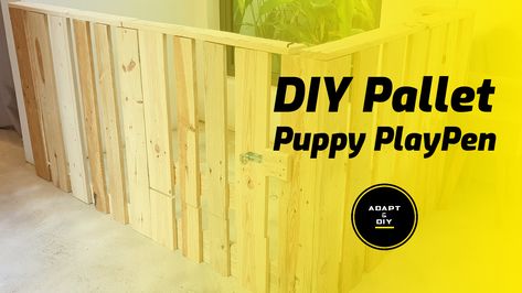 ⚫️In this video, I'll show you how I've made a Puppy Playpen with Pallet for my new puppy. It's super easy! You can create a Puppy Playpen at home.🔨 Diy Puppy Playpen, Diy Dog Pen, Diy Playpen, Playpen Ideas, Indoor Dog Pen, Log Cabin Dog House, Dog Pen Outdoor, Puppy Pen, Building A Dog Kennel