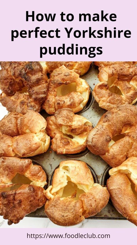 A tray of well-risen Yorkshire puddings. How To Make Yorkshire Pudding, Yorkshire Pudding Batter, Frozen Pudding, James Martin Recipes, Yorkshire Pudding Recipes, British Cooking, Mary Berry Recipe, Easy Puddings, British Dishes