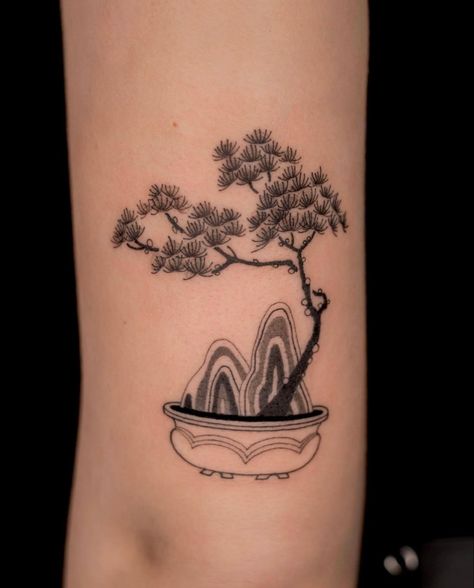 Pine Tree Tattoos For Women, Pine Tree Tattoos, Tree Tattoos For Women, Bonsai Tattoo, Tree Tattoo Ideas, New Tattoo Styles, Bonsai Tree Tattoos, Lovely Tattoo, Pine Tattoo