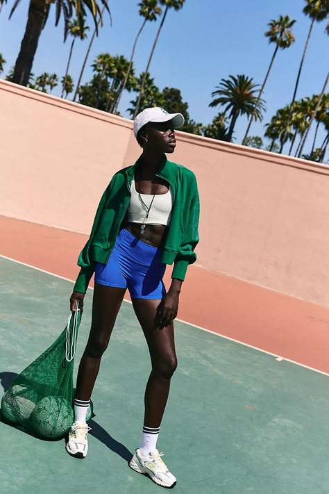 High Jump Zip Up | Free People Zip Lining Outfit, Athleisure Photography, Sk Photo, Zip Up Top, Sporty Aesthetic, Fitness Video, Green Fits, Fashion Photography Inspiration, High Jump