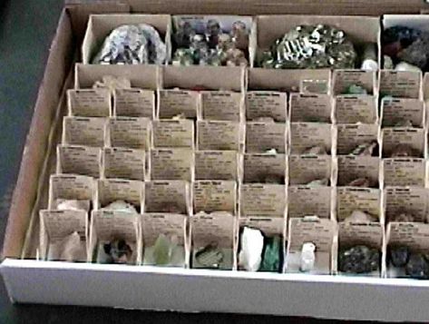 Making Boxes for your Rock and Mineral Collection Gemstone Storage, Displaying Gemstones Rock Collection, Shelves For Rock Collection, Rock Collection Cabinet, Rock Collection Storage, Rock Collection Box, Rock Collection Display, Rock Box, Homeschool Projects