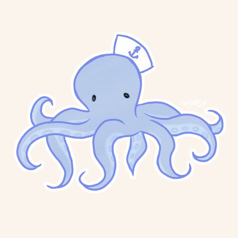 Sea Cute Drawing, Cute Marine Animals Drawing, Ocean Animal Doodles, Cute Sea Creatures Drawing, Cute Octopus Art, Octopus Drawing Cute, Octopus Drawing Simple, Octopus Cute Drawing, Cute Sea Animals Drawing