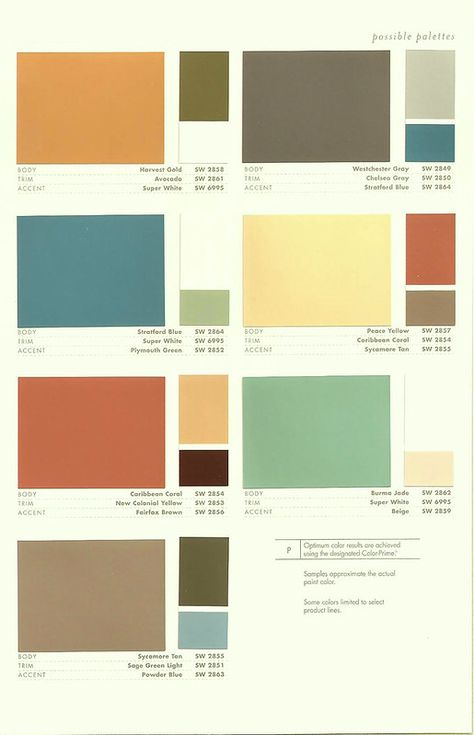 All sizes | Sherwin Williams Color Preservation Palettes (Retro 1950's Paint Colors) | Flickr - Photo Sharing!