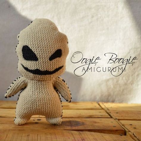 Oogie Boogie Amigurumi - PDF Pattern, Nightmare before Christmas DIY crochet toys #diycrochettoys #crochet #crochettoy #crochettoys 3.343 Oogie Boogie Knitting Pattern, Oogie Boogie Crochet Pattern Free, Crochet Oogie Boogie, Nightmare Before Christmas Crochet, Gothic Crochet, Crochet Halloween, Halloween Crochet Patterns, Monster Dolls, Oogie Boogie