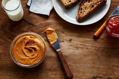 Mamba (Spicy Haitian Peanut Butter) recipe on Food52 Spicy Peanut Butter, Raw Peanuts, Protein Packed Snacks, Haitian Food Recipes, Spicy Peanuts, Burger Sauce, Peanut Butter Recipes, Natural Peanut Butter, Banana Smoothie