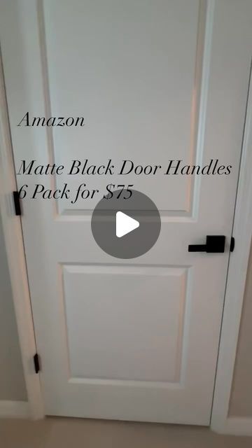 Black Door Hardware On White Doors, Matte Black Interior Door Handles, Black Matte Door Handles, Black Door Knobs On White Doors, Matte Black Door Handles, Black Interior Door, Black Door Knobs, Indoor Ideas, Home Decor Finds