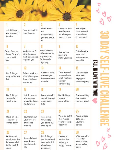 30 Day Self-Love Challenge to Fall in Love With You 30 Day Challenge After Breakup, 30 Days Breakup Challenge, Break Up Challenge, Self Routine, Breakup Challenge, Time In A Relationship, Be Easy On Yourself, Happy Boss, On Period