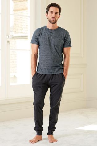 This is men's loungewear at its finest! Stay stylish while you chill out in this grandad jersey set from Next. Lounge Wear Stylish, Lounge Wear Men, Mens Pyjamas, Men's Loungewear, Spiritual Fashion, Men Loungewear, Mens Nightwear, Big Men Fashion, Loungewear Outfits