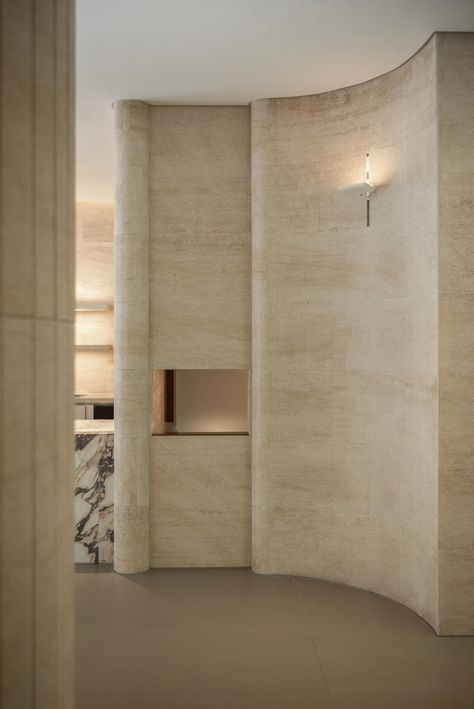 Petit·Yanran Patisserie - Picture gallery 14 Curved Wall, Corridor Design, Hangzhou China, Curved Walls, Partition Wall, Wall Treatments, 인테리어 디자인, Interior Details, 2023 2024