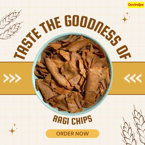 Crunch into Health with Ragi Chips.....
Ragi chips are a healthy and tasty snack made from ragi flour, also known as finger millet. Ragi is a nutritious grain rich in calcium, fiber, and essential amino acids, making it a popular choice for health-conscious individuals
#RagiChips
#HealthySnacks
#Superfood
#GlutenFree
#VeganSnacks
#tastySnacks
#Nutritious
#HealthyEating
#SnackSmart Ragi Flour, Finger Millet, Essential Amino Acids, Health Conscious, Chili Oil, Millet, Vegan Snacks, Yummy Snacks, Amino Acids